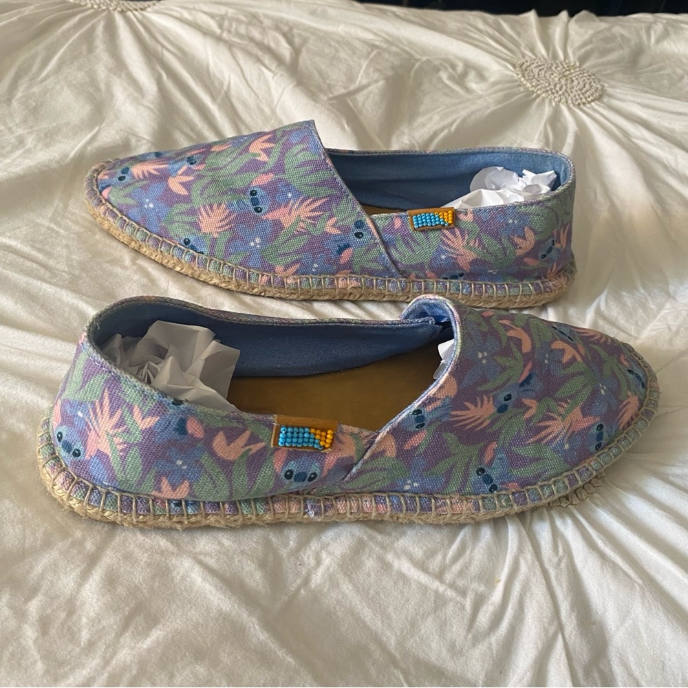 Ubuntu Lilo and Stitch Disney Espadrille Loafer Slip On Shoes Size 9.5